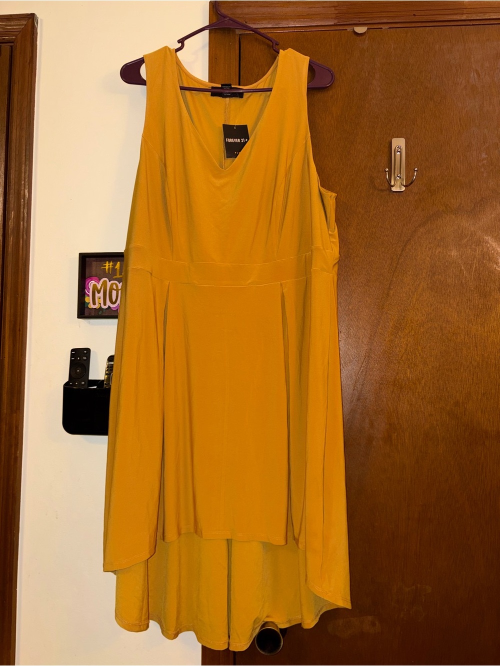 Forever 21 Golden Mustard Sleeveless High-Low Dress